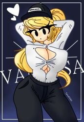 big_breasts big_butt big_thighs blonde_hair female female_only five_nights_at_freddy's posted_by_artist tanukiups vanessa_(fnaf) yellow_hair