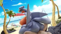 3d animated anthro anthro_penetrated anthrofied ass beach big_ass big_breasts big_butt blender_(software) breasts dominant_human duo female furry gaburias garchomp generation_4_pokemon genitals huge_breasts human human_on_anthro human_penetrating human_penetrating_anthro interspecies larger_female light-skinned_male loop male male/female mammal nintendo nipples on_bottom on_top palm_tree penetration penis pervertguy341 plant pokémon_(species) pokemon pokemon_(species) pokephilia reverse_cowgirl_position seaside sex size_difference sound sound_effects tree video