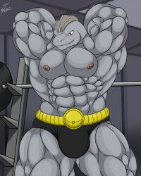 abs bara barazoku big_muscles bulge huge_muscles machoke male male_only muscles muscular muscular_male pecs pokémon_(species) pokemon pokemon_(species) saixyuniz-xynz