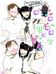 blush chun-li chun-li_tournament_incident coolboyashita embarrassed juri_han mature mature_female meme street_fighter street_fighter_6 twitch