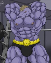 abs bara barazoku big_muscles bulge huge_muscles machoke male male_only muscles muscular muscular_male pecs pokémon_(species) pokemon pokemon_(species) saixyuniz-xynz