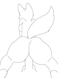 absurd_res animated anthro anus ass balls big_breasts big_butt big_penis bouncing_butt breasts canid canine canis disembodied_penis duo faceless_character faceless_female female fluffy fluffy_tail genitals hi_res male male/female mammal penis pochipanda riding spread_butt spreading tail thick_thighs unfinished wide_hips wolf