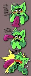 cum furry furry_only green_fur horn_(kittydogcrystal) kittydog_(species) kittydogcrystal pink_cock rage_(kittydogcrystal)