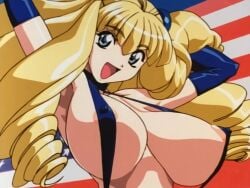 00s 1080p 1440x1080 1girls 2000s 2000s_and_2010s_style 2001 american_flag areolae big_breasts blonde_hair blonde_hair_female blue_eyes blue_eyes_female boobs breasts caucasian_female hd hi_res highres huge_breasts large_breasts light-skinned_female long_blonde_hair looking_at_viewer looking_back marine_a_go-go nipples one_piece_swimsuit open_mouth pink_pineapple screencap screenshot south_pole_one swimsuit