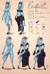 1girls blizzard_entertainment blue_skin character_sheet draenei koudfoudre original_character skle solo warcraft white_hair world_of_warcraft