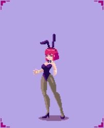 animated balloon balloon_fetish bunnysuit gif pixel_art popping tagme zonked-eye