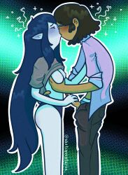 adventure_time cartoon_network hand_on_ass hand_on_breast hand_on_penis handjob ice_king incest makeout male marceline marceline_abadeer marceline_the_vampire_queen penis simon_petrikov small_breasts smaller_female