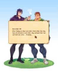 alex_(stardew_valley) khanthedestroyer male male_only sebastian_(stardew_valley) stardew_valley text text_box