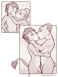 2023 anthro balls brother brother_and_sister closed_eyes comic disney duo felid female genitals hi_res incest iztli kiara kion_(the_lion_guard) kissing lion male male/female mammal pantherine penis sibling sister the_lion_guard the_lion_king