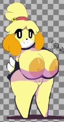 1girls :> adorable animal animal_crossing ass big_ass big_breasts big_butt breasts canine cubesmolly cute female female_focus female_only furry furry_only happy happy_female isabelle_(animal_crossing) nintendo nipples pixel_art smiling solo solo_focus thick_thighs thighs yellow_fur