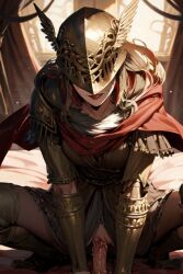 1boy 1girls ai_generated aigeneratedp armor armored_female cowgirl_position creampie cum cum_in_pussy cum_inside elden_ring female fromsoftware looking_at_viewer male male_pov malenia_blade_of_miquella penis pov pov_eye_contact pussy riding riding_penis sex smile squatting squatting_cowgirl_position squatting_on_penis