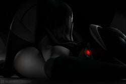 3d 3d_(artwork) ass big_ass big_breasts black_hair breast_rest breasts demon_girl demon_horns diagonal_bangs dim_lighting eyes face_down_ass_up gloves glowing_eyes grey_skin horns huge_ass huge_breasts intimate laying_down long_gloves long_hair looking_at_viewer monochrome oblivionfall panties phalia red revealing_clothes scrag_boy scraggy_(artist) sideboob staring_at_viewer straight_bangs straight_hair thighhighs wide_hips