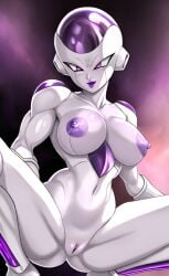 1girls 2020s 2023 ai_generated alien alien_humanoid areolae athletic_female big_areola big_breasts breasts completely_nude completely_nude_female crouching dragon_ball dragon_ball_super dragon_ball_z female female_only freeza frieza genderswap genderswap_(mtf) gluteal_fold multicolored_body naked naked_female natural_armor navel nipples nude nude_female purple_eyes purple_nipples pussy rule_63 scalieton self_upload shiny_skin smile smiling stable_diffusion vagina white_body