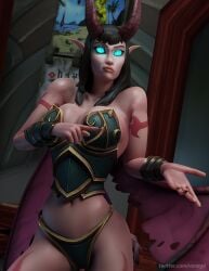 3d big_breasts blender breast_expansion corset demon demon_girl digital_media_(artwork) female gigantic_breasts huge_breasts hyper_breasts succubus succubus_(warcraft) vanasmut wardrobe_malfunction world_of_warcraft