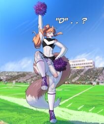 absurd_res american_football anthro audience balls bottomwear caliburny cheering cheerleader cheerleader_outfit cheerleading_pose clothing domestic_cat embarrassed embarrassed_nude_male felid feline felis femboy football_field foreskin genitals girly group hair hi_res huge_cock long_hair male mammal muscular nolansnsfw paws penis poking_out pom_poms public public_nudity shocked_expression skirt slim solo sport surprise thick_thighs underwear vein veiny_penis