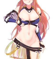 arknights bagpipe_(arknights) bagpipe_(queen_no._1)_(arknights) nipple_slip sawaki_ken