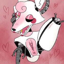 animal_humanoid animatronic anus canid canid_humanoid canine canine_humanoid digital_drawing_(artwork) digital_media_(artwork) endoskeleton female female_only five_nights_at_freddy's five_nights_at_freddy's_2 fox fox_humanoid genitals humanoid machine makeup mammal mammal_humanoid mangle_(broken) mangle_(fnaf) mangled_mangle_(fnaf) marshmallowspirits open_mouth presenting pussy robot scottgames thick_thighs yellow_eyes