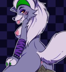 absurd_res anon anthro anus blush breakdownofill breasts canid canine claws duo female five_nights_at_freddy's five_nights_at_freddy's:_security_breach genitals hair hi_res long_hair makeup male male/female mammal penetration penile penile_penetration penis penis_in_pussy pussy roxanne_wolf_(fnaf) scottgames solo_focus steel_wool_studios tongue tongue_out vaginal_penetration vaginal_penetration