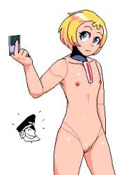 android hnsundown mega_man mega_man_x nude pallette petite pixel_art pussy robot robot_girl small_breasts