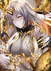 1boy 1girls arm_around_shoulders ass assertive assertive_female bare_arms bare_thighs bent_over blonde_hair bodystocking breasts caress caressing_penis cleavage colored_inner_hair dialogue female female_focus fire_emblem fire_emblem_heroes glowing_eyes gold gold_nails grey_hair groping gullveig_(fire_emblem) horn hug huge_breasts japanese_text kiran_(fire_emblem) kiran_(fire_emblem)_(male) large_ass long_hair looking_at_another male mature mature_female multicolored_hair nenemu0 nintendo notes_translation open_mouth penis_grab sideboob snake snake_hair solo_focus sparkles straight text thick_thighs thighs translated very_long_hair yellow_eyes yellow_nails