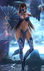 1girls edenian female female_only fully_clothed kitana kitana_(mk9) looking_at_viewer mortal_kombat mortal_kombat_(2011) princess solo solo_female tagme wickellia