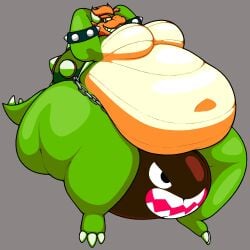 big_penis bowser bowser_fart_gif bulge chip_at_night fat male_only mario_(series) obese penis super_mario_world tagme