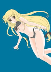 bikini fate_testarossa frapowa long_hair low-tied_long_hair lyrical_nanoha mahou_shoujo_lyrical_nanoha mahou_shoujo_lyrical_nanoha_strikers mizugi solo swimsuit very_long_hair