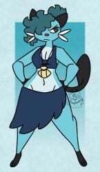 big_breasts breasts dewott female nerdyreindeer pokémon_(species) pokemon pokemon_(species) thick_thighs wide_hips