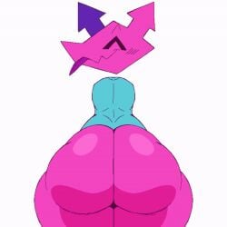 2023 ^_^ ambiguous_gender ambiguous_only animated ass ass_focus back_view big_ass blush bottom_heavy computer_virus_(species) dat_ass deltarune digital_creature fat_ass huge_ass large_ass looking_at_viewer looking_back nanodude78 pink_body rear_view shaking_ass shortstack smile solo solo_focus swaying swaying_ass swaying_hips thick_thighs thug_shaker tongue tongue_out twerking virovirokun