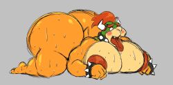 1boy ass ass_focus big_ass big_breasts big_chest big_nipples bowser bowser_day breasts busty_boy gay huge_ass huge_butt huge_chest koopa male male_only mario_(series) nintendo nintnedo nth6969 open_mouth sketch solo solo_male sweating sweaty_body