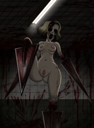 1girls black_eyes black_mouth blood body_horror cry_of_fear dzk faster faster_(cry_of_fear) female gore horror looking_at_viewer metal monster naked nightmare_fuel nightmare_waifu no_eyes no_feet no_hands no_teeth nude solo