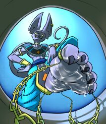 2021 5_toes anthro armor barefoot beerus blue_background blue_bottomwear blue_clothing blue_pants bodily_fluids bottomwear bracers chains claws clothing collar countershade_face countershading cum cum_on_feet digit_ring domestic_cat dragon_ball dragon_ball_super ear_piercing feet felid feline felis finger_claws first_person_view foot_fetish fur furniture genital_fluids gradient_background hairless hairless_cat hi_res humanoid_feet humanoid_hands jewelry long_ears looking_down macro male male_only mammal open_mouth orange_body orange_fur pants piercing plantigrade prick_ears purple_body ring simple_background smile solo sphynx_(cat) story story_in_description tail toe_claws toe_ring toes tongue tongue_out white_body white_fur wigmania yellow_sclera