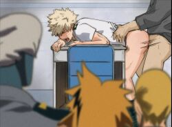 classroom darkline gay katsuki_bakugou male male_only my_hero_academia no_visible_genitalia tagme yaoi