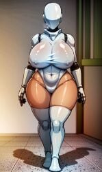 1girls 2d_(artwork) ai_generated breasts child_bearing_hips clothing haydee haydee_(game) hips huge_breasts large_breasts robot_girl see-through see-through_clothing thick_thighs thighhighs thighs tmis tummy wide_hips