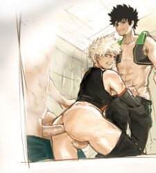 darkline gay katsuki_bakugou male male_only my_hero_academia shindou_you tagme yaoi