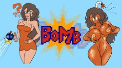 ass_expansion bob-omb bob-omb_pauline bomb breast_expansion corruption female guybcaps huge_ass huge_breasts identity_death leotard mario_(series) pauline skin_color_change super_mario_bros._2 thick_thighs transformation transformation_sequence wide_hips