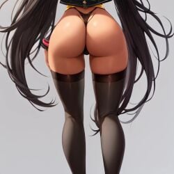 ai_generated aihentai.co anything_diffusion ass bubble_butt dat_ass long_hair stable_diffusion tan tan_skin tanned thighhighs thong