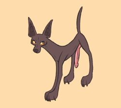 animal_genitalia animal_penis brown_body brown_fur canid canine canine_genitalia canine_penis canis doggust domestic_dog feral fur genitals hairless hairless_dog hi_res labbit1337 male mammal penis primitive_dog solo xoloitzcuintli