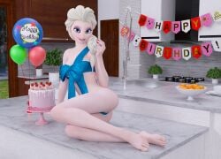 1girls 3d bare_legs barefoot blue_eyes breasts cute disney disney_princess elsa_(frozen) feet female female_only foot_fetish frozen_(film) long_legs looking_at_viewer medium_breasts nude posing sensual smile solo tommytinycat