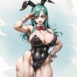 1girls abs ai_generated animal_ears aqua_hair big_breasts big_nipples breedable bulma bulma_(bunny) bulma_(dragon_ball) bulma_briefs bunny_ears bunny_girl bunnysuit child_bearing_hips cleavage curvy detached_collar dragon_ball dragon_ball_z erect_nipples female female_only happy hourglass_figure huge_breasts light-skinned_female light_skin long_hair looking_at_viewer maid_mistake muscular muscular_arms muscular_female muscular_thighs nipples nipples_visible_through_clothing playboy_bunny pose posing rabbit_ears red_heels shiny_skin smile stable_diffusion teenage_bulma teenage_girl teenager wide_hips wrist_cuffs