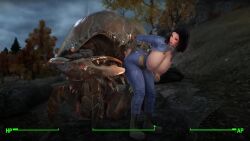 3d animal_penis animated bethesda_softworks crab creature cunnilingus emotrashcan fallout gameplay_mechanics health_bar mirelurk no_sound tagme vault_dweller vault_suit video wilderness zoophilia