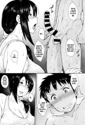 1boy 1girls bar_censor censor_bar censored english_text manga manga_page text unou