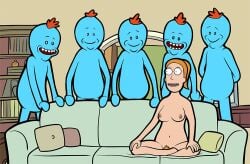 1girls adult_swim breasts female female_focus female_pubic_hair meme mr_meeseeks piper_perri_surrounded pubic_hair rick_and_morty summer_smith tagme trpxart