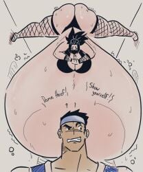 1boy 1girls ass_bigger_than_head belly_bigger_than_body big_ass big_breasts breasts_bigger_than_head capcom colossal_belly enormous_ass hiding huge_ass huge_breasts hyper hyper_ass hyper_belly hyper_breasts ibuki_(street_fighter) kansais massive_belly meat_wall_(body_type) ninja ryu_(street_fighter) short_hair street_fighter street_fighter_iii street_fighter_iii:_3rd_strike street_fighter_iii_(series) tagme thick_thighs