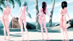 black_hair cinder_fall female female_only mikumikudance mmd multicolored_hair multiple_girls music_video neo_(rwby) rwby tagme video weiss_schnee white_hair winter_schnee ws_mmd