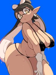 1girls alternate_breast_size ass bikini_top breasts bubble_butt callie_(splatoon) chubby cleavage dat_ass female hanging_breasts huge_ass huge_breasts inkling light-skinned_female light_skin long_hair nintendo pointy_ears splatoon splatoon_(series) swimsuit tentacle_hair thong thong_bikini wide_hips yellow_eyes yuta_agc