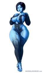 1girls 2d absurd_res artificial_intelligence big_breasts blue_skin breasts chubby cleavage cortana cortana_v2 curvy feet female female_focus female_only full_body halo_(series) halo_4 hi_res hourglass_figure huge_breasts large_breasts looking_at_viewer marmalademum short_hair solo text thick_thighs toes voluptuous wide_hips