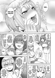 2girls cheating cheating_boyfriend cuckquean english_text manga manga_page teasing text unou virginity_loss