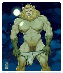 1boy 2023 abs adventure_time anthro bara barazoku biceps big_bulge big_penis biped briefs bulge cartoon_network daddy erection erection_under_clothes fangs gay green_scales hairy hi_res highres huge_bulge hybrid jezz_mons_nsfw lion looking_at_viewer male male_focus male_nipples male_only male_pubic_hair manly muscles muscular muscular_anthro muscular_arms muscular_legs muscular_male muscular_thighs nipples nude penis solo solo_male taking_clothes_off underwear vampire vampire_king vein veiny_penis