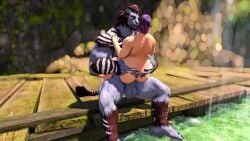 animated ass ass_grab cowgirl_position elezen elf elf_ears elf_female erection final_fantasy final_fantasy_xiv gpose(ffxiv) hrothgar interspecies interspecies_sex matrons_elf monster monster_sex nude nude_female oc penis pointy_ears purple_hair riding riding_penis size_difference slapping slapping_ass slapping_butt testicles thick thick_ass thick_thighs video